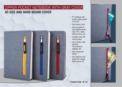Zipper Pocket Notebook