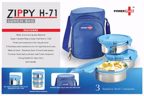 Zippy Lunch bag- 3 containers-METAL